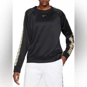 Nike Black Sweatshirt with Gold Detailing